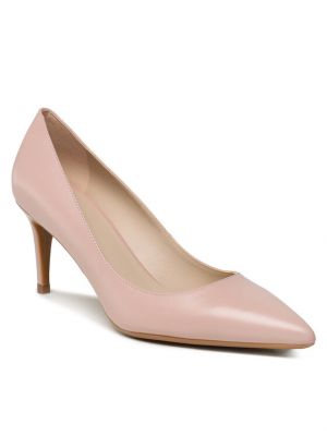 Полуотворени обувки с ток с ток Ted Baker розово