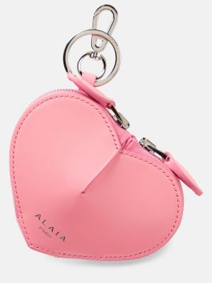 Кожаный кошелек Alaïa розовый
