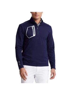 Jersey con cremallera de tela jersey Polo Golf Ralph Lauren azul