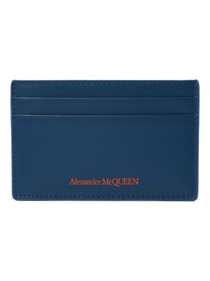 Кожаный кошелек Alexander Mcqueen синий