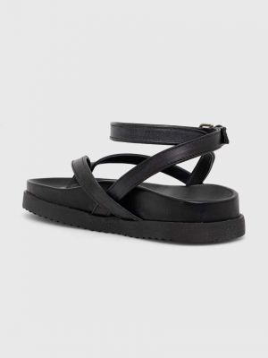 Kožené sandály Patrizia Pepe černé