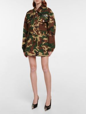 High waist minirock mit camouflage-print Alessandra Rich