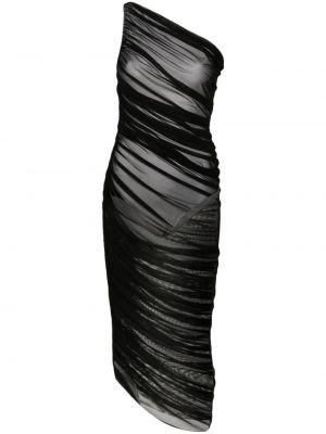 Asimetrična večerna obleka Norma Kamali črna