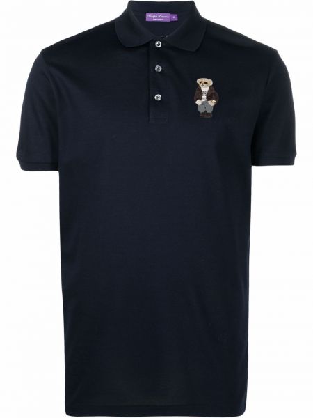 Bomull brodert poloskjorte Ralph Lauren Purple Label