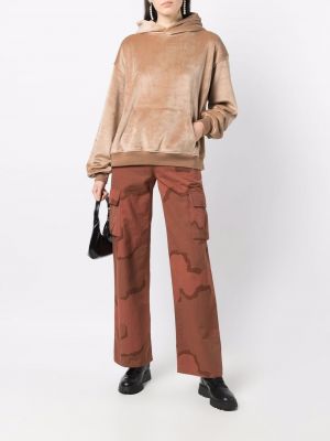Zomšinis džemperis su gobtuvu Alexander Wang ruda
