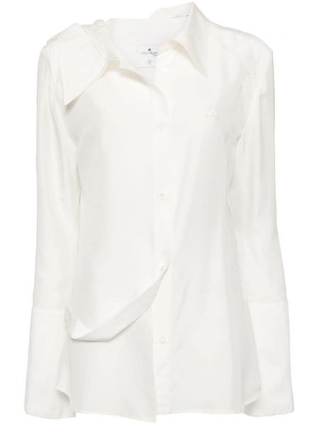 Hedvábná košile Courrèges bílá