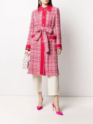 Abrigo de tweed Dolce & Gabbana rojo