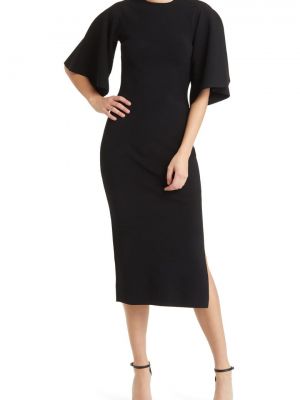 Облегающее платье-свитер Lounia с рифлеными рукавами TED BAKER LONDON черный