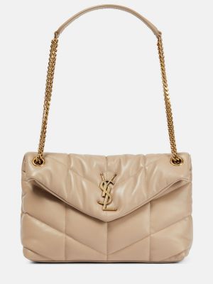 Lær mini bag Saint Laurent beige