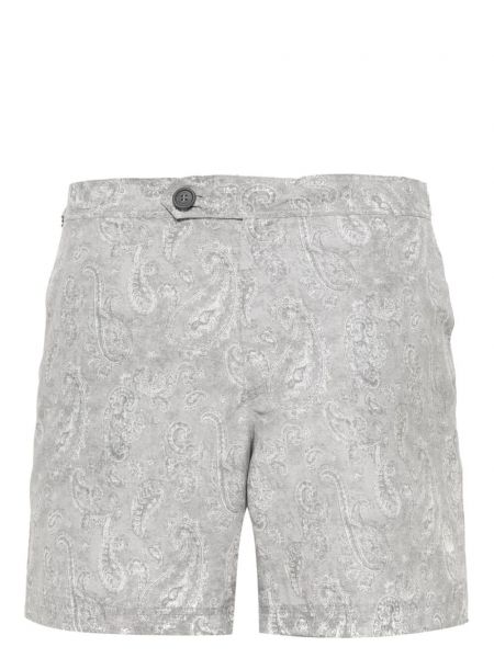 Kratke hlače s printom s paisley uzorkom Brunello Cucinelli siva