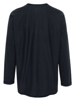T-shirt manches longues en coton avec manches longues plissé Homme Plissé Issey Miyake bleu