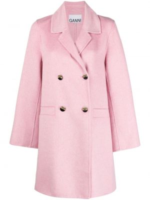 Kabát Ganni růžový