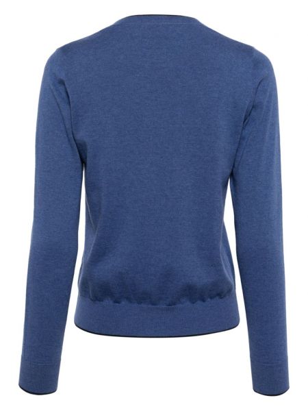 Sweter z okrągłym dekoltem N.peal niebieski