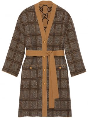 Obojstranný vlnený kabát Gucci