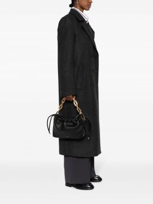 Leder shopper handtasche N°21 schwarz