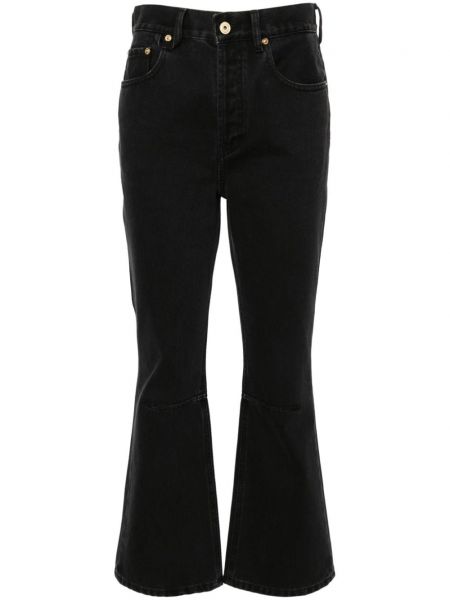 Zvonové džíny s vysokým pasem Jacquemus černé