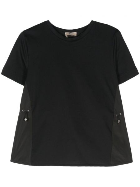 Kokvilnas t-krekls Herno melns