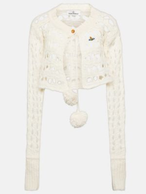 Cardigan in lana d'alpaca Vivienne Westwood bianco