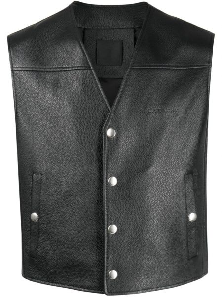 Кожаный елек Givenchy черно