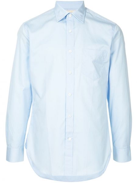 Camisa con botones button down de plumas Kent & Curwen azul