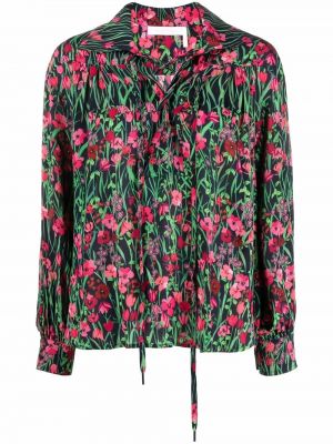 Trykt floral krage bluse See By Chloe blå