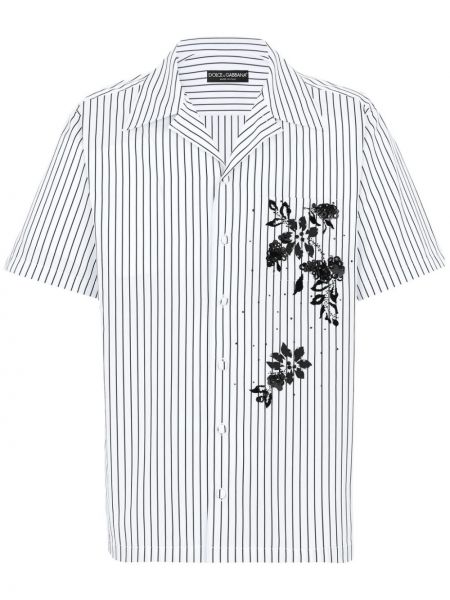 Virágos ing nyomtatás Dolce & Gabbana fehér