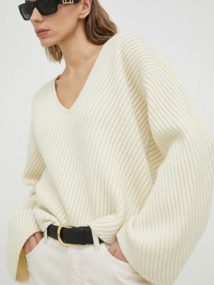 Gyapjú pulóver By Malene Birger bézs