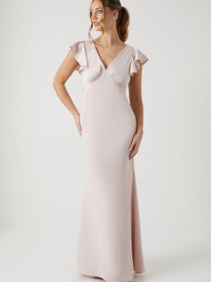 Розовое атласное платье с v-образным вырезом Coast