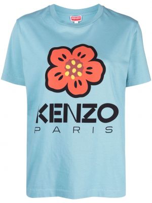Tricou din bumbac cu model floral Kenzo