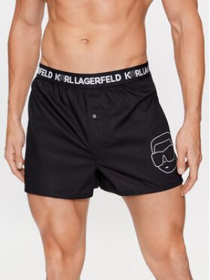 Pletené boxerky Karl Lagerfeld černé