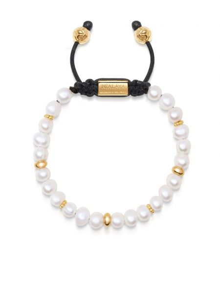 Náramek s perlami Nialaya Jewelry bílý