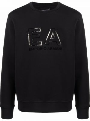 Trykt sweatshirt Emporio Armani svart