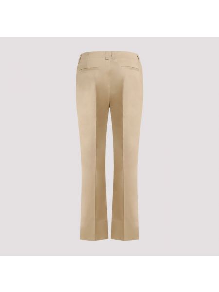 Pantalones de algodón Saint Laurent beige