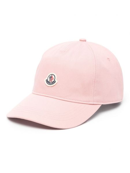 Kokvilnas cepure Moncler rozā