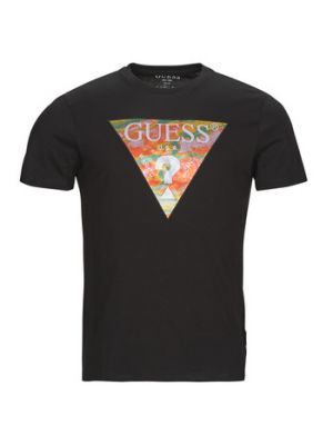 T-shirt con fantasia astratta Guess nero