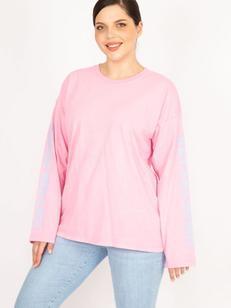 Bluza z nadrukiem Sans różowa
