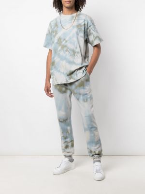 Pantalon de joggings à imprimé tie dye John Elliott bleu