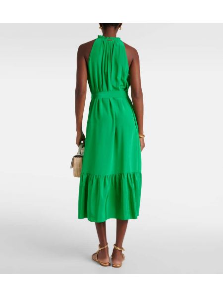 Μεταξωτή μίντι φόρεμα Heidi Klein πράσινο