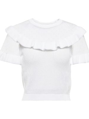 Sweter bawełniany Redvalentino biały