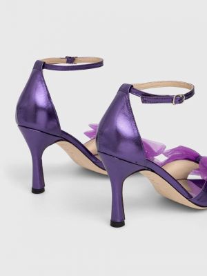 Sandale din piele din tul Custommade violet