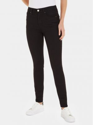 Priliehavé skinny fit džínsy Calvin Klein čierna