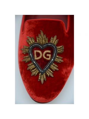 Loafers Dolce And Gabbana czerwone