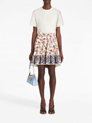 Mini sukně s potiskem s volány Etro bílé
