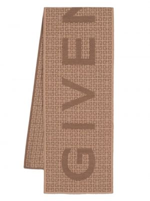 Vlnený šál Givenchy hnedá