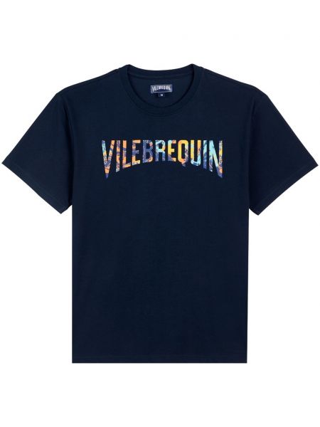 Pamut póló Vilebrequin kék