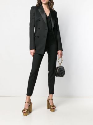 Oblek skinny fit Saint Laurent černý