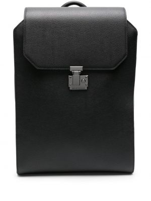 Kožený batoh Emporio Armani černý