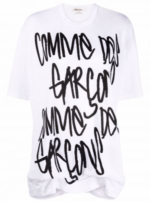 T-shirt con stampa Comme Des Garçons bianco