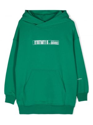 Pamučna hoodie s kapuljačom s printom Dolce & Gabbana Dgvib3 zelena
