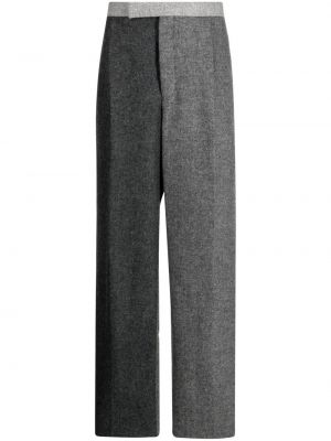Spodnie wełniane relaxed fit Thom Browne szare